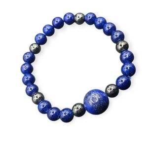 Lapis Lazuli and Hematite Bracelet